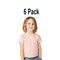 6 Pack: BELLA + CANVAS Toddler Triblend Crewneck Short Sleeve T-Shirt for Play, Casual & Everyday Wear